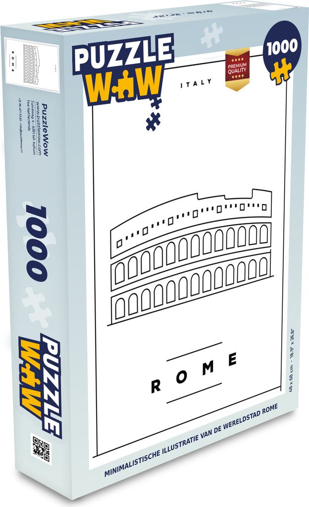 MuchoWow Puzzle 1000 Teile Rom - Italien - Kolosseum - Spielzeug - Alt und Jung - Spiele - Puzzeln