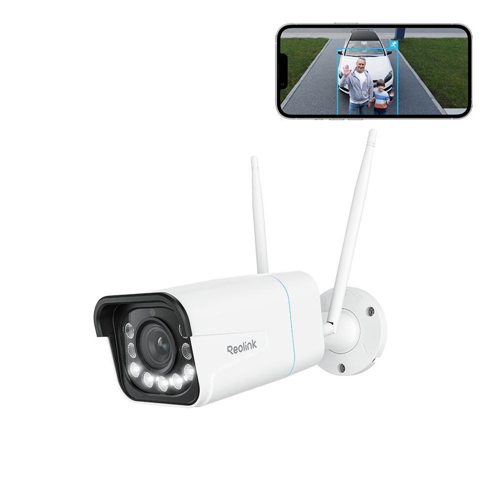 Reolink 4K 8MP Wi-Fi 6 Überwachungskamera, 5/2,4GHz Dualband-WLAN, 5X Zoom, Farbnachtsicht mit Spotlights, Personen-/Fahrzeug-/Tiererkennung, IP67