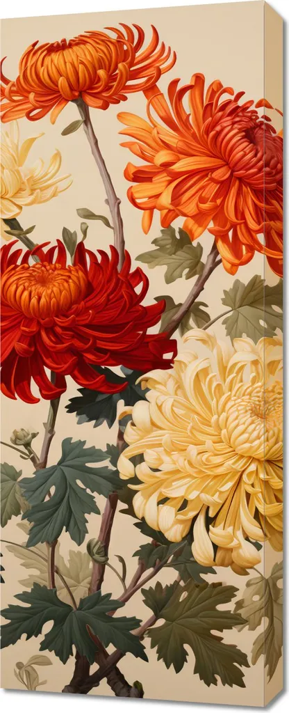 Acquista Quadro Crisantemi Danzanti 40x100 cm - Pronto da Appendere