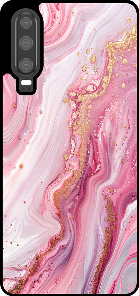 Smartphonica Telefon Fall geeignet für Huawei P30 mit Marmor-Druck - TPU zurück Abdeckung Fall Marmor-Design - Pink