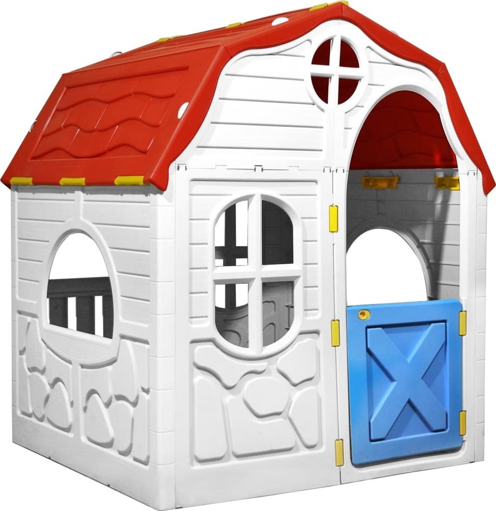Faltbares Kinderspielhaus Garten-Spielhaus mit Schlie?barer Tš¹r und Fenstern
