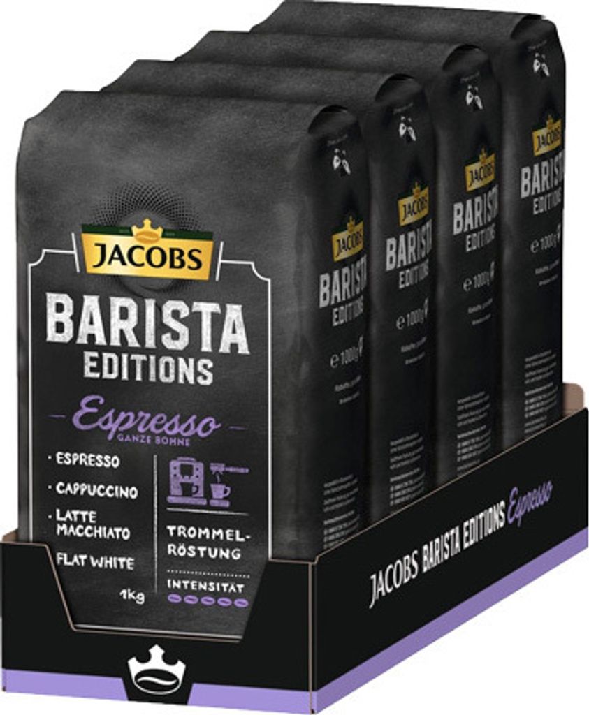 Jacobs - Barista Editions Espresso Bohnen - 4x 1kg