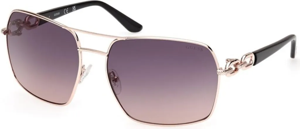 Lunettes de soleil Guess GU0015 96328B - Monture Écaille et Verres Bleus