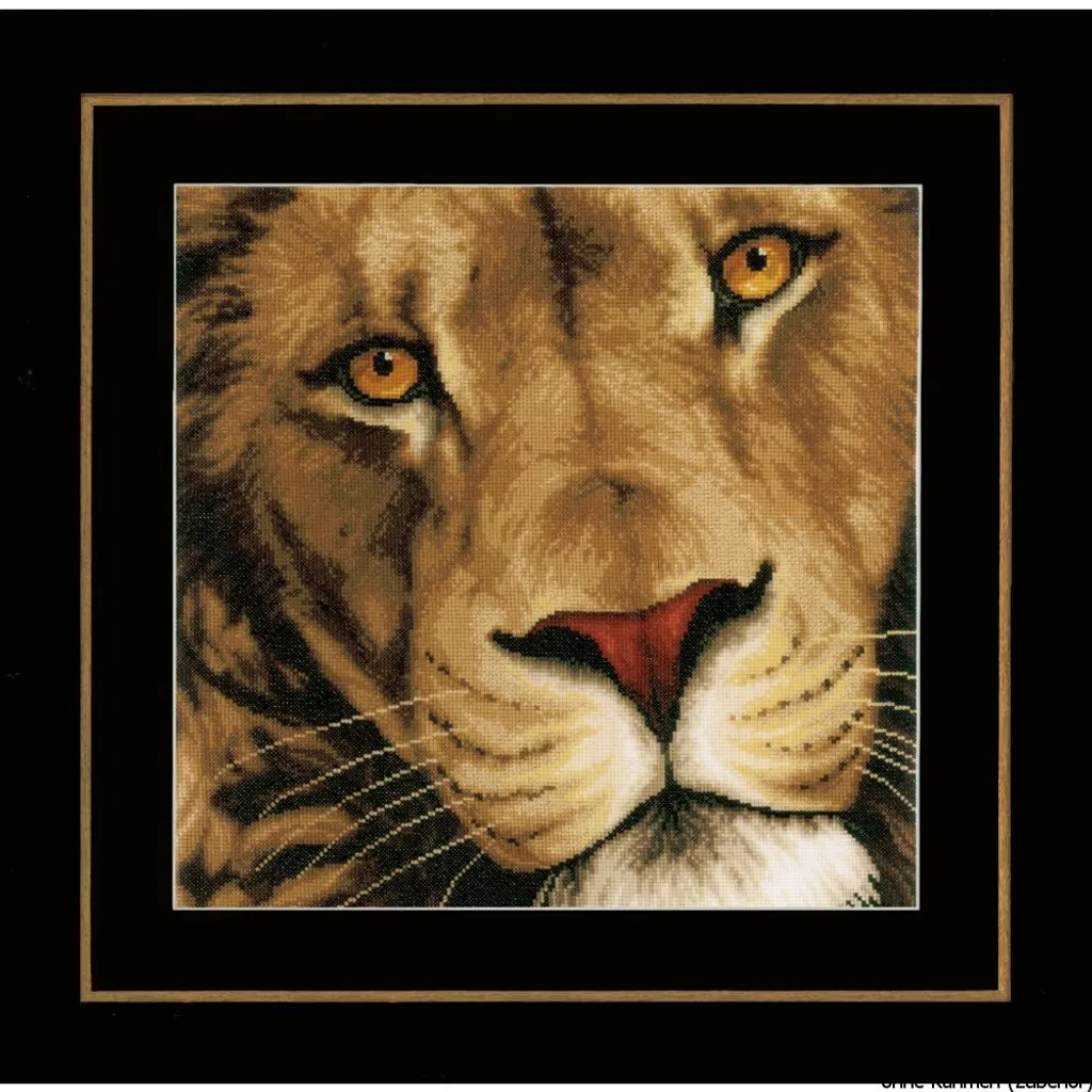 Broderie point de croix compté Lanarte Lion Le Roi des Animaux DIY