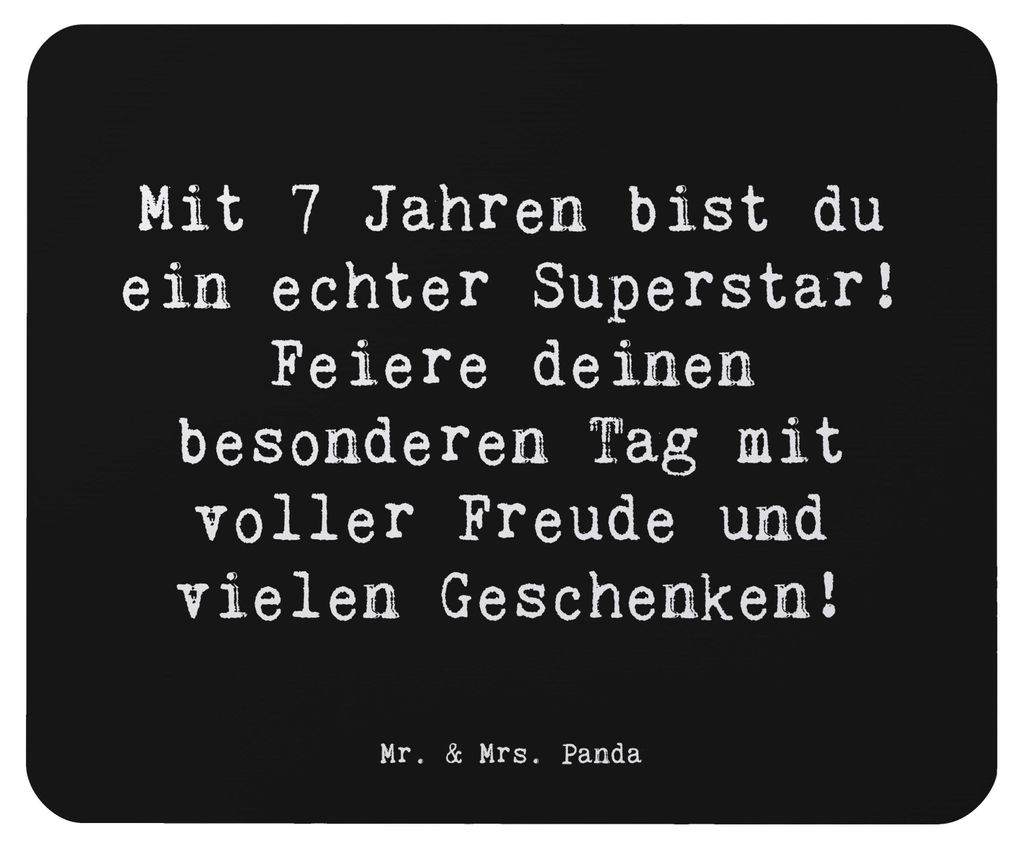Mr. & Mrs. Panda Mouse Pad Spruch 7. Geburtstag Superstar - Produktbild 