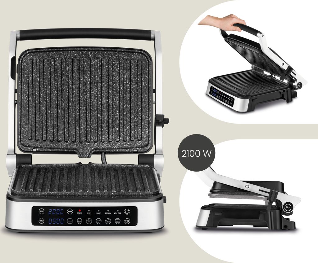 ZEEGMA Elektrický kontaktný gril a sendvičovač 2100 W, 2v1, Obrázok produktu 17