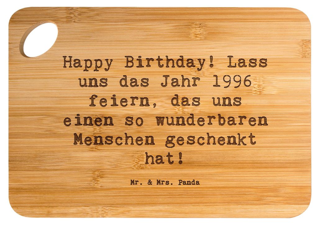 Mr. & Mrs. Panda Holzbrett Spruch 1996 Geburtstag - Transparent - Geschenk, Geburtstagswitz, liebevolle Botschaft, Feierlichkeiten, Happy Birthday,...