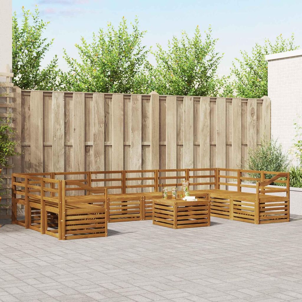 (Robust Möbel)Sofagarnitur - CLORIS - Balkonmöbe/Sitzgruppe - Natur Massivholz Akazie - Gartensofas NeuMöbel831170