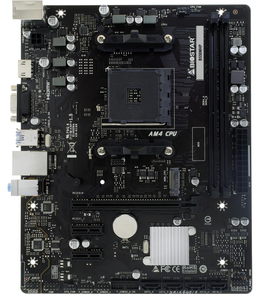 Biostar B550MHP, AMD, Socket AM4, AMD Ryzen 3000 Series, Obrázok produktu 