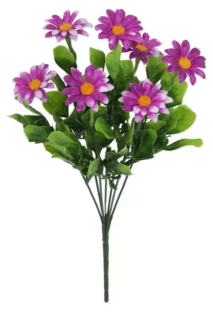 Künstlicher Blumenstrauß mit 7 Zweigen, realistische künstliche Seidenblumen, Dekoration für Zuhause, Büro, drinnen und draußen, Garten