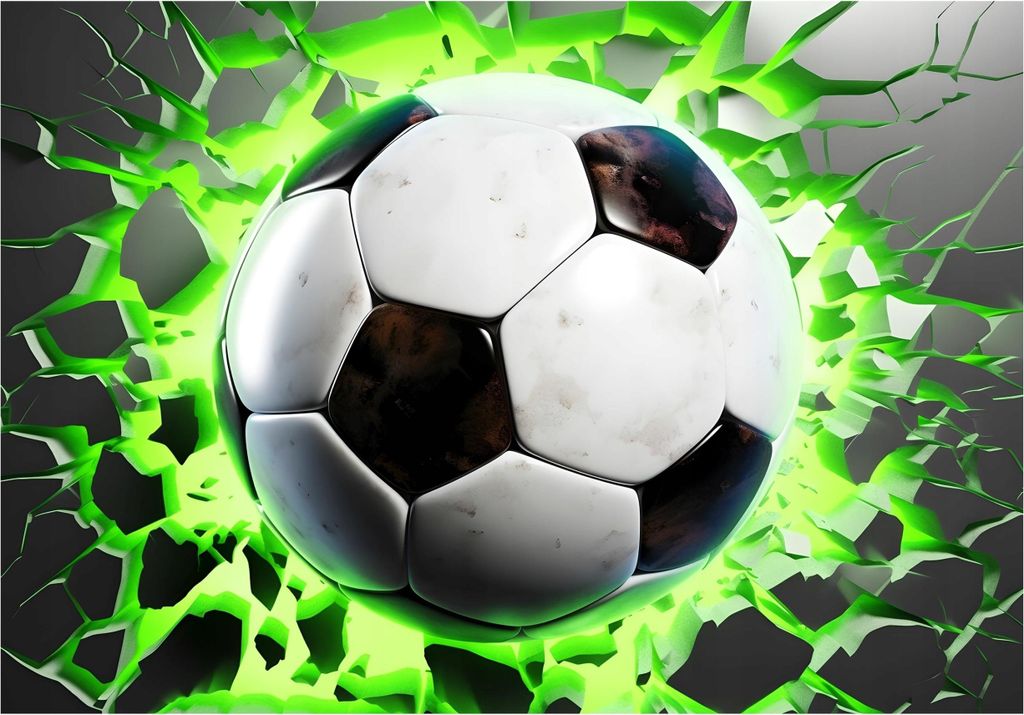 Fototapete Kinderzimmer Junge Fußball - 250x175 cm - inklusive kleister - Vlies Tapete Vliestapete Modern Wandtapete