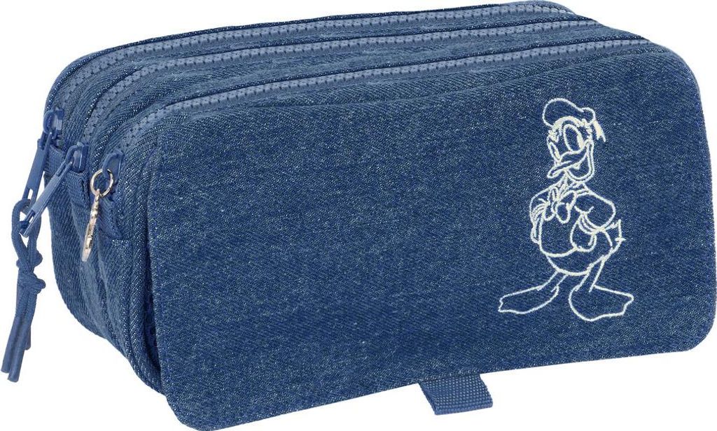 Disney Donald Duck Denim Dreifach-Federtasche