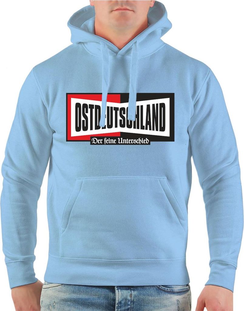 Herren Kapuzenpullover Ostdeutschland der feine Unterschied
