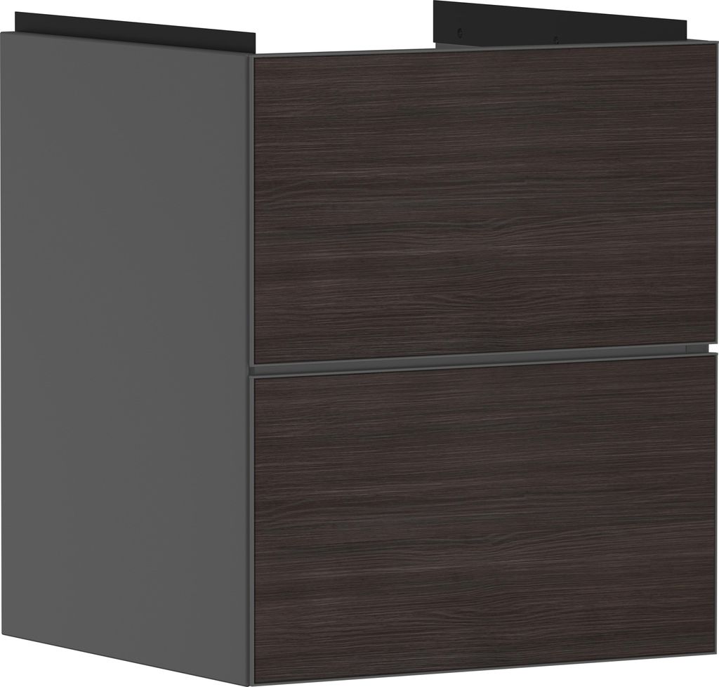 hansgrohe Xevolos E Waschtischunterschrank, 2 Schubkästen, SoftClose, 480x475x555mm, für Handwaschbecken, 54174730