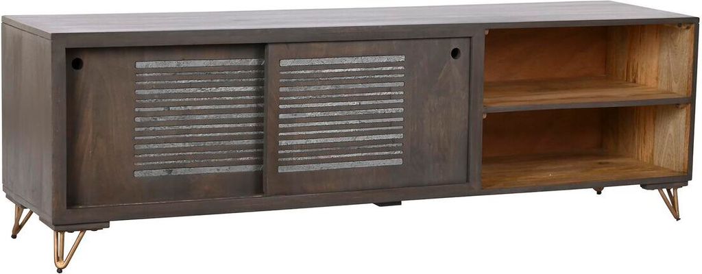 TV-Möbel DKD Home Decor Metall Braun Mango-Holz 160 x 40 x 50 cm