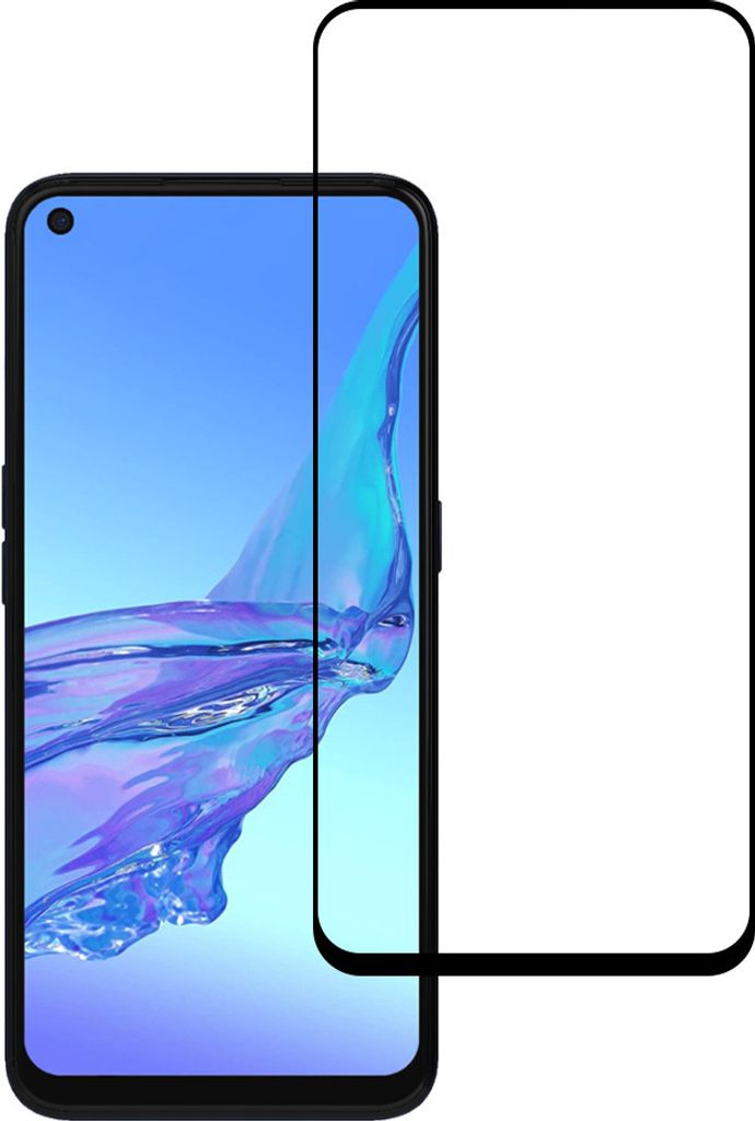 Smartphonica Displayschutzfolie geeignet für Oppo A53s - Full Cover Tempered Glass - Gehärtetes Glas geeignet für Oppo A53s