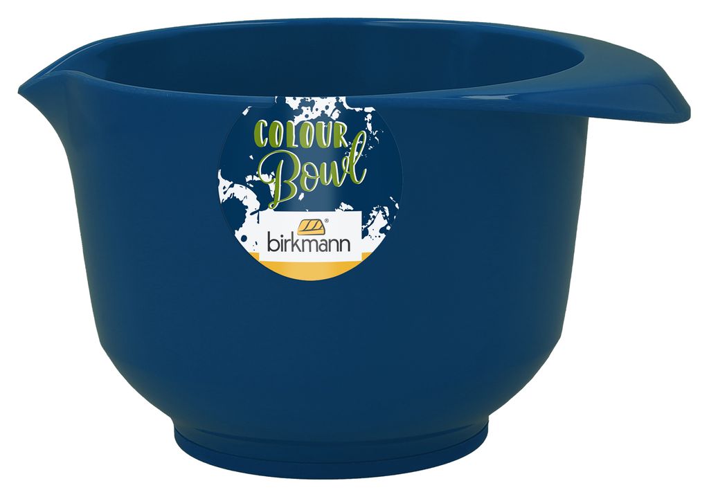 BIRKMANN Rühr- und Servierschüssel, 0,75 Liter, dunkelblau, aus Melamin, standfest, kratzfest, BPA-fr