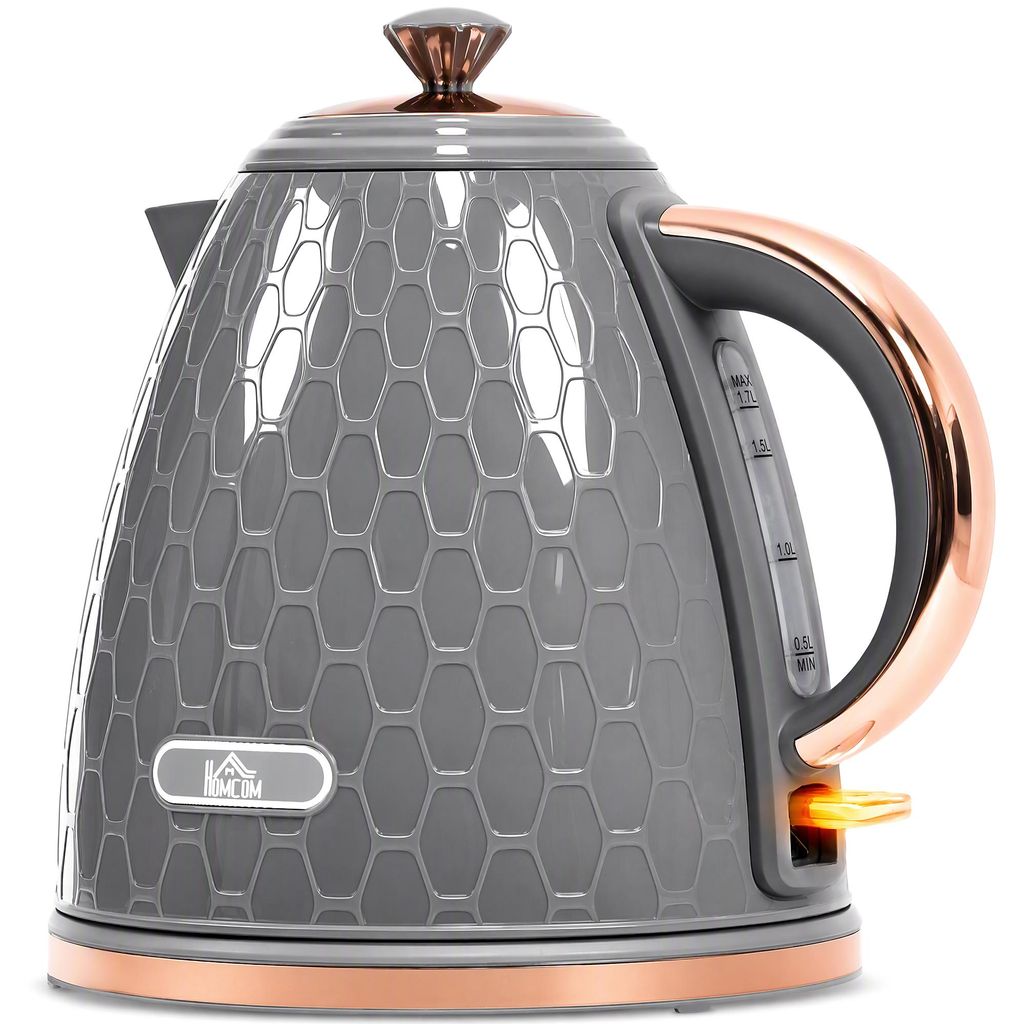 HOMCOM Waterkoker, 1,7 liter, BPA-vrij, 2200W, met 360° Productafbeelding 