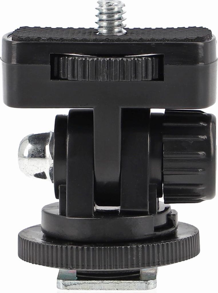 Mini Blitzschuh Kugelkopf - Hot Shoe Halter mit 1/4 Zoll Schraube - kompakter Zubehörkopf