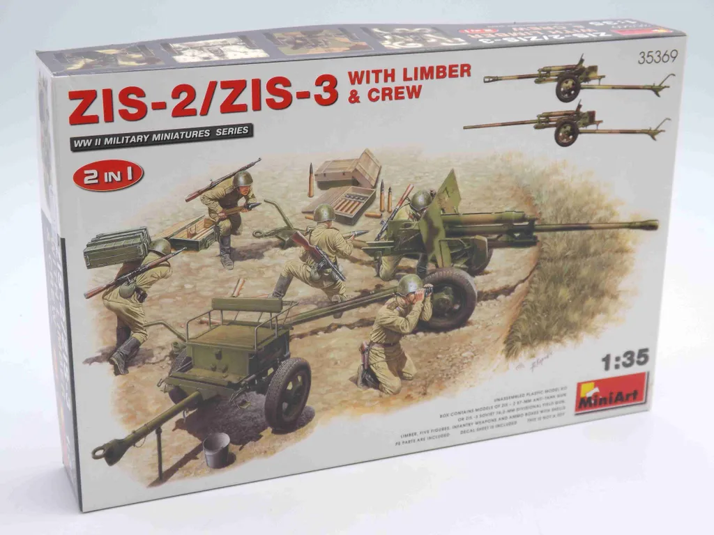 ZIS-3 MiniArt 35369 Maquette 2 en 1 avec canon de campagne et figurines
