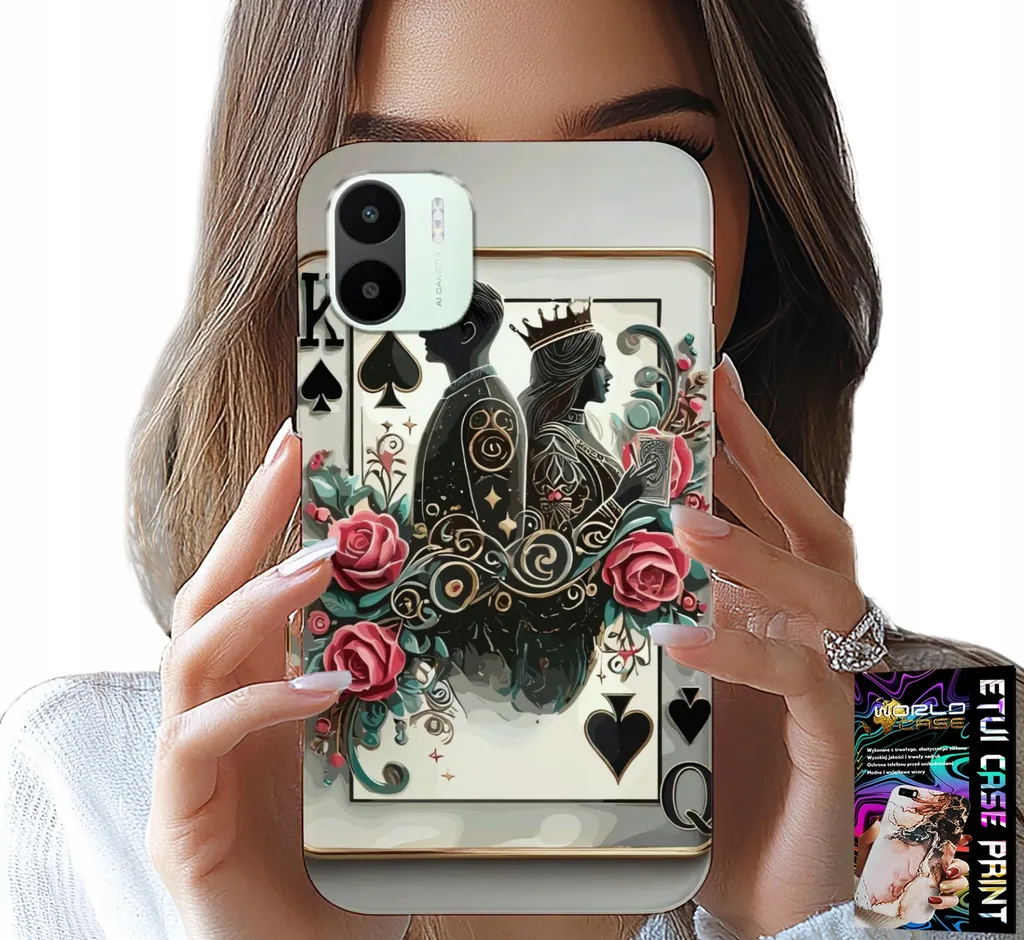 Custodia Xiaomi Redmi A2 Regina di Poker con Vetro Temperato Omaggio