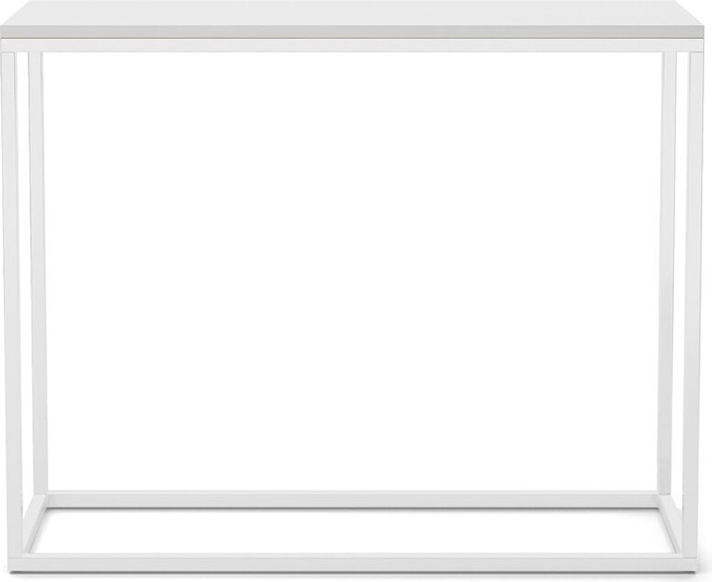 BETTSO Konsole für Flur elegante Schminktisch WELL 100cm Weiß mit Weißbeinen