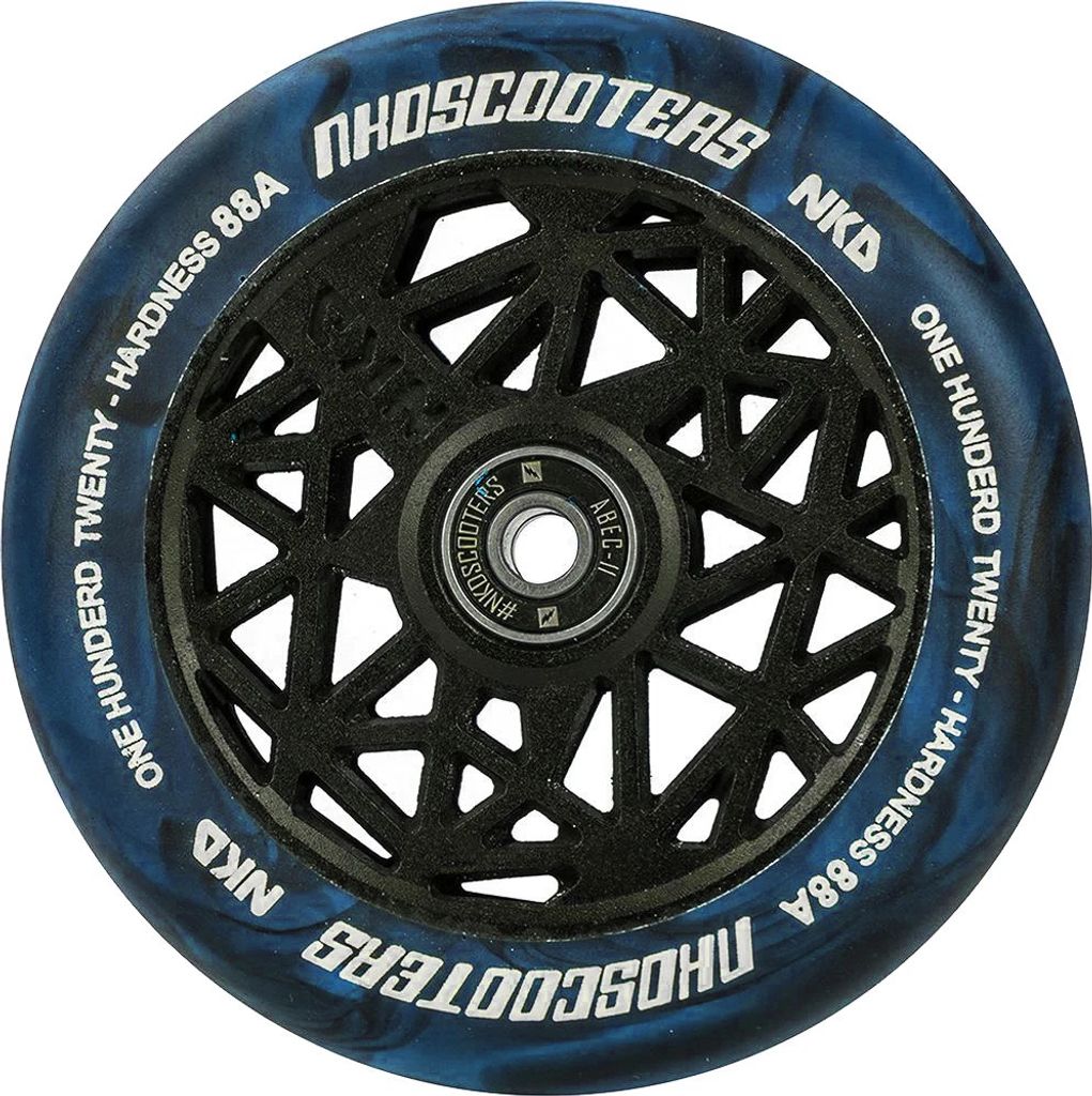 NKD 120 mm Stunt-Scooter-Rad Black Widow Blue & Black Mix
