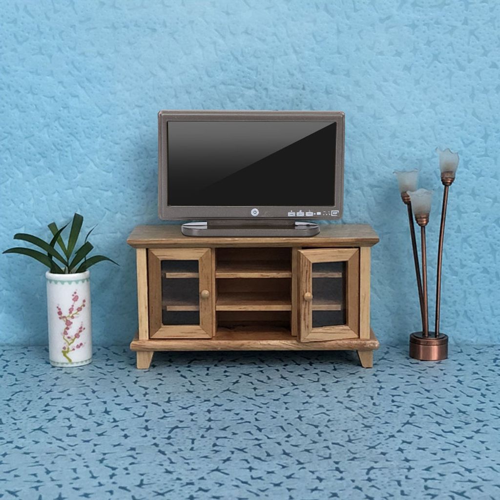 miniaturní televizor 1:12 s dálkovým ovládáním Obrázek produktu 