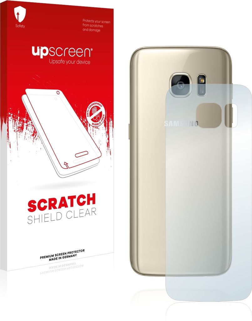 upscreen Schutzfolie für Samsung Galaxy S7 (Rückseite) Kratzschutz Anti-Fingerprint Klar