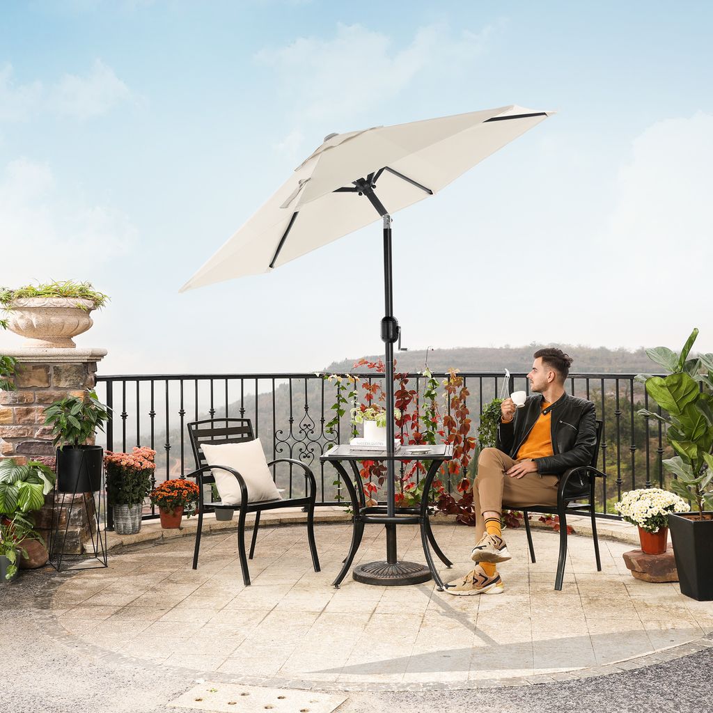 SONGMICS Sonnenschirm Ø210 cm UPF 50+ beidseitig um 30° Produktbild 