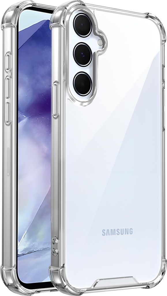 Transparent Hülle für Samsung Galaxy S23 FE, Hybrid Klar Rückseite TPU Bumper Stoßfeste Handyhülle