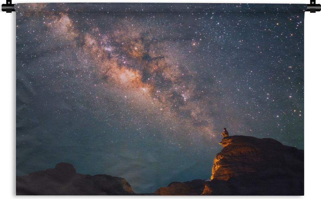 MuchoWow Wandteppich Wandbehang Rock - Sternenhimmel - Milchstraße 60x40 cm Tapisserie Dekoration Wandtuch - Wanddekorationen