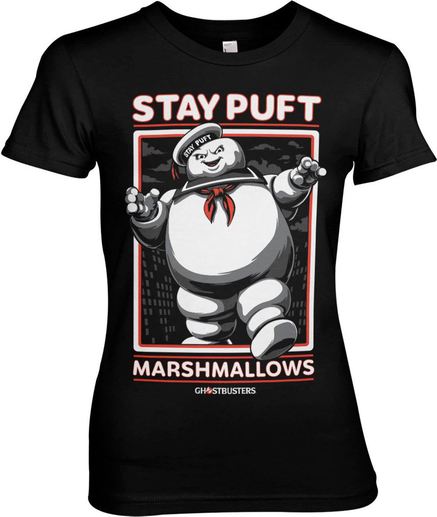 Stay Puft Marshmallows Girly Tee - Small - Black
