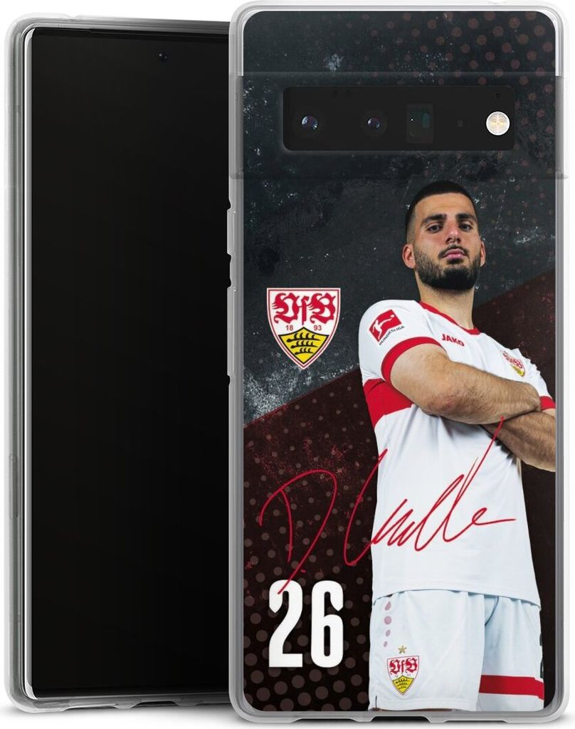 DeinDesign Handyhülle für Google Pixel 6 Pro Silikon Hülle Case Smartphone Schutzhülle Offizielles Lizenzprodukt VfB Stuttgart Deniz Undav