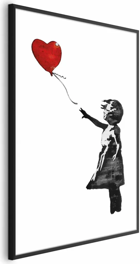 Regalo Idea Poster Banksy 60x90 con Cornice Nera Inclusa