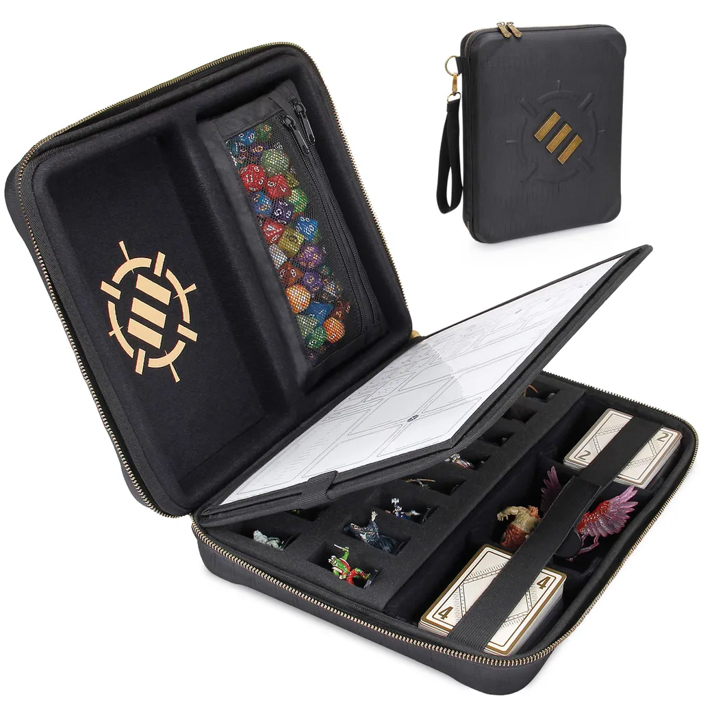 Organizer RPG ENHANCE en Mousse avec Plateau Rigide pour Dés et Miniatures