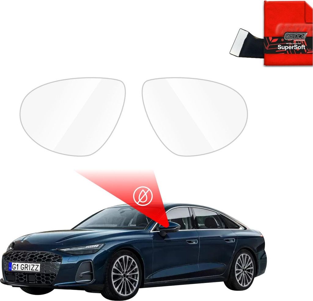 Regenschutzfolie Grizz Protector für Außenspiegel - Audi A6 Limousine (2025-2026)