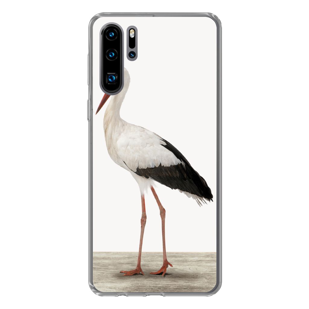 MuchoWow Handyhülle Schutzhülle Hülle für Huawei P30 Pro Storch - Vogel - Tiere - Jungen - Kinder - Mädchen Silikon Softcase Handy Hülle - ...