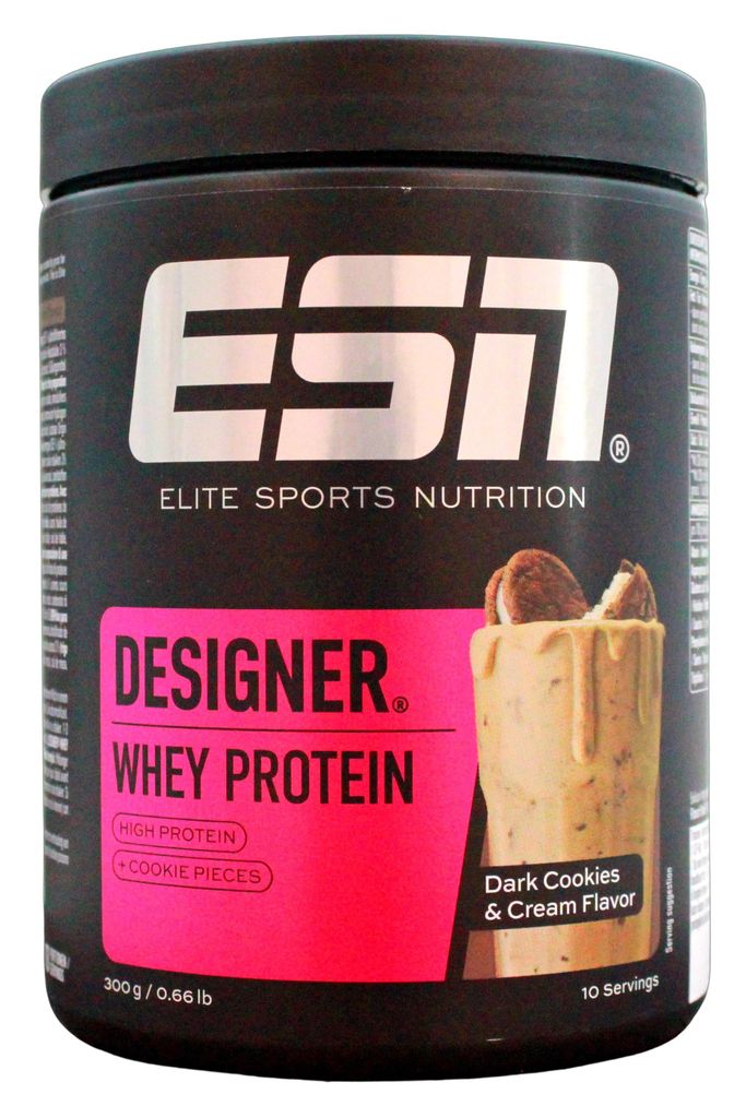 ESN Designer Whey Protein Dark Cookies & Cream Flavor Produktbild 