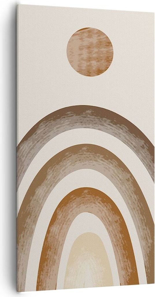 Bild auf Leinwand - Leinwandbild - Einteilig - Stück geometrisch Boho - 65x120cm - Wand Bild - Wanddeko - Wandbilder - Leinwanddruck - Bilder - Wa...