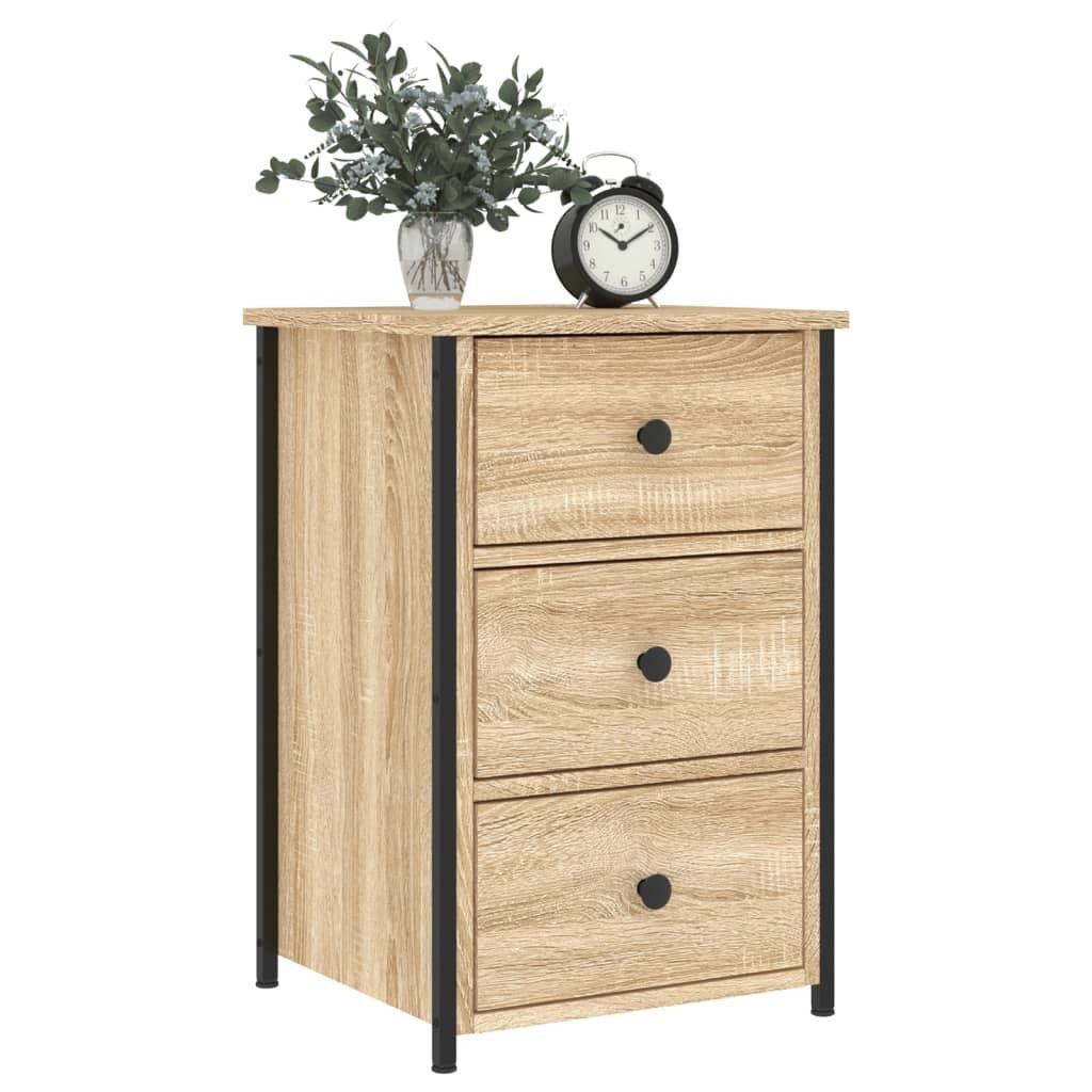 Möbel 2er Set Nachttisch Modernes - Nightstand/Nachtschrank für Schlafzimmer - Sonoma-Eiche 40x36x60 cm Holzwerkstoff Top2180082