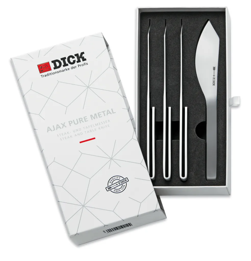 Coltelli Bistecca F. Dick Pure Metal Ajax | Tradizione Macellaia 4pz