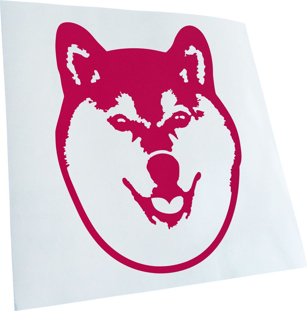Kiwistar - Autoaufkleber - shiba inu Hund - Pink - 30x23cm - Aufkleber für Auto, Laptop, Fahrrad, LKW, Motorrad mehrfarbig JDM Decal Racing