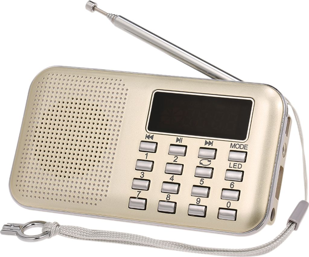 Y-896 Mini-FM-Radio Digitaler tragbarer 3W-Stereo-Lautsprecher MP3-Audio-Player High-Fidelity-Klangqualität mit 2-Zoll-Bildschirm Unterstützung U...