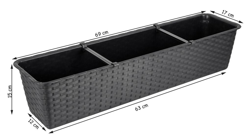 blumenkasten halterung für mattenzaun Blumenkastenhalter verzinkt im 3er Set inklusive Blumentopf, für Gabio –  GABIONA