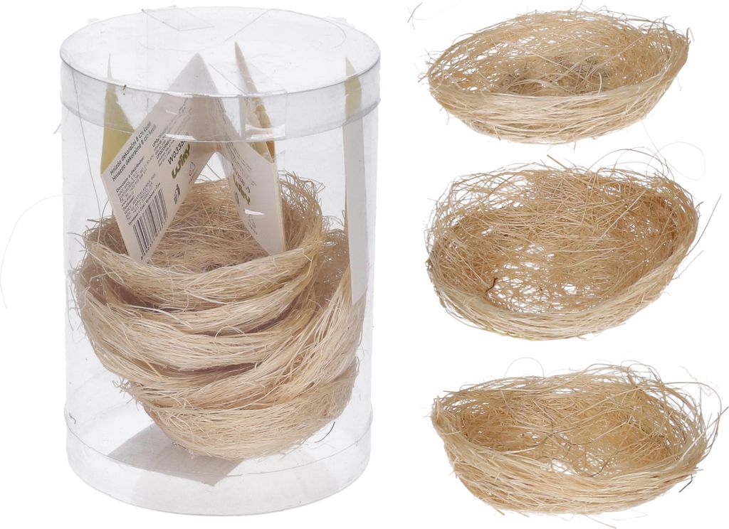 Dekoratives Nest 8 cm natur 1 Stück