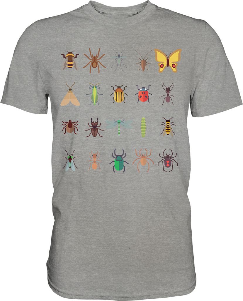 Insekten Entomologie Käfer T-Shirt – Sports Grey (meliert) Produktbild 