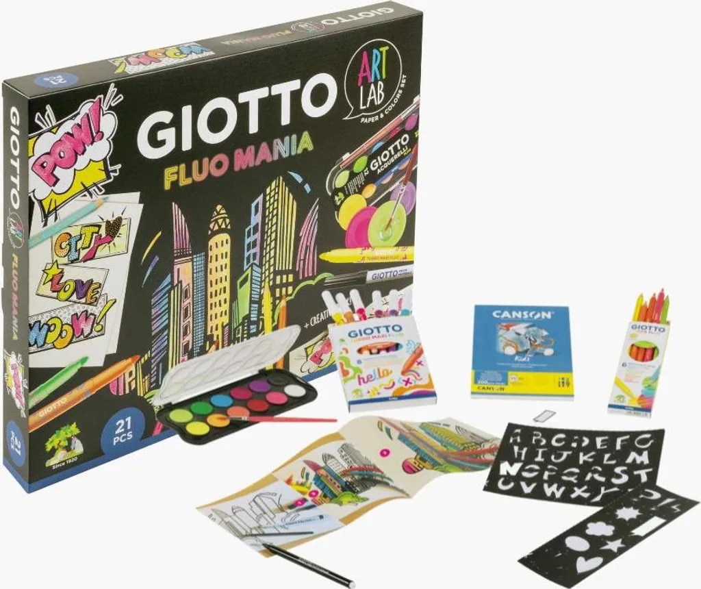Giotto 000582500 Kit de dessin complet pour enfants avec crayons de couleur