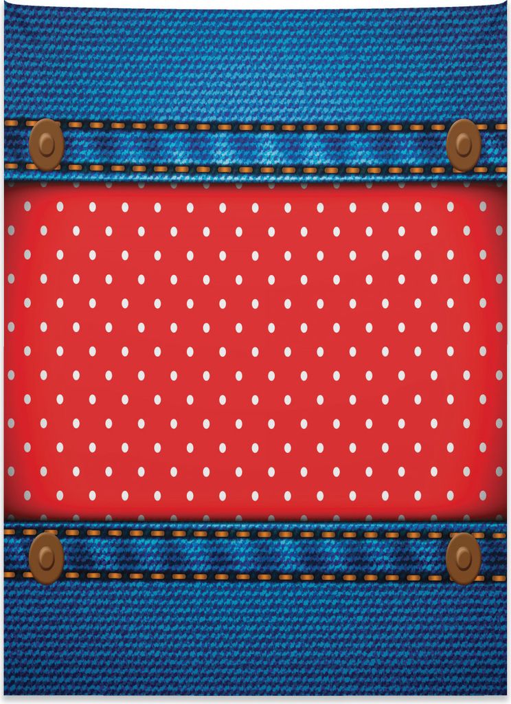 Abakuhaus Modern Wandteppich, Jean Taschen Polka Dots aus Weiches Mikrofaser Stoff Kein Verblassen Klare Farben Waschbar, 110 x 150 cm, Blau Rot