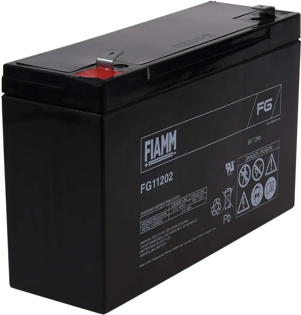 Batterie 6V pour Moto Enfants FIAMM - Solution pour Plus d'Autonomie 12Ah